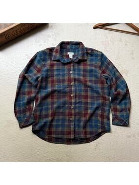 Vintage Christopher & Banks Men's L Acrylic Knit Plaid Flannel